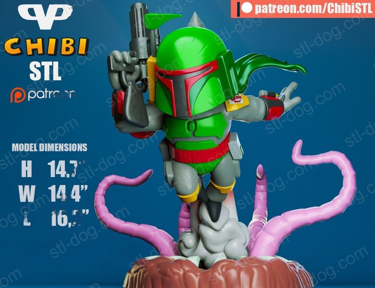 星球大战 波巴·费特 3D打印图纸